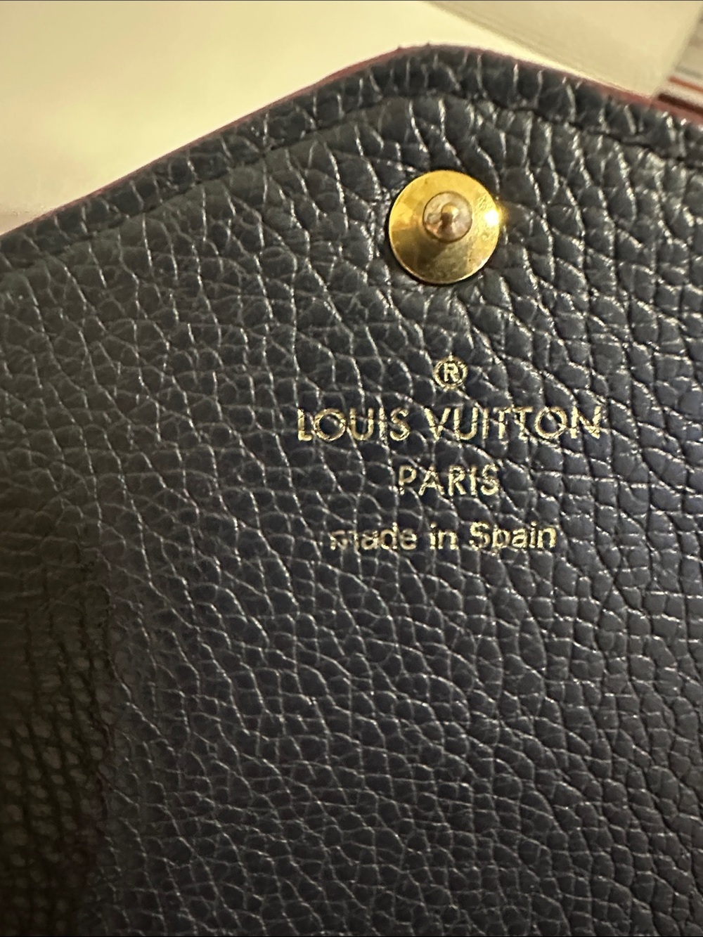 Louis Vuitton Navy Blue Emprente Leather Wallet - Picture 11 of 15
